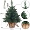 Pre-Lit Artificial Mini Christmas Tree Tabletop - 20 inch with 20 LED Lights